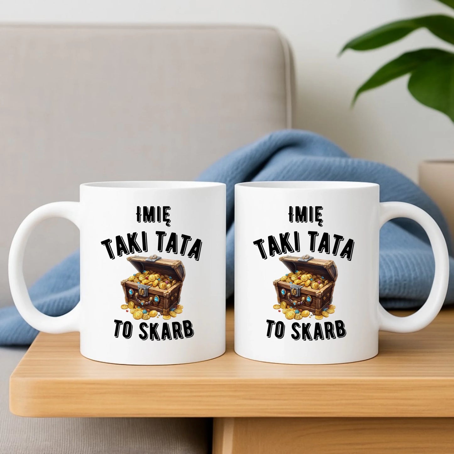 Prezent dla taty Dzień Ojca urodziny zestaw poduszka i kubek