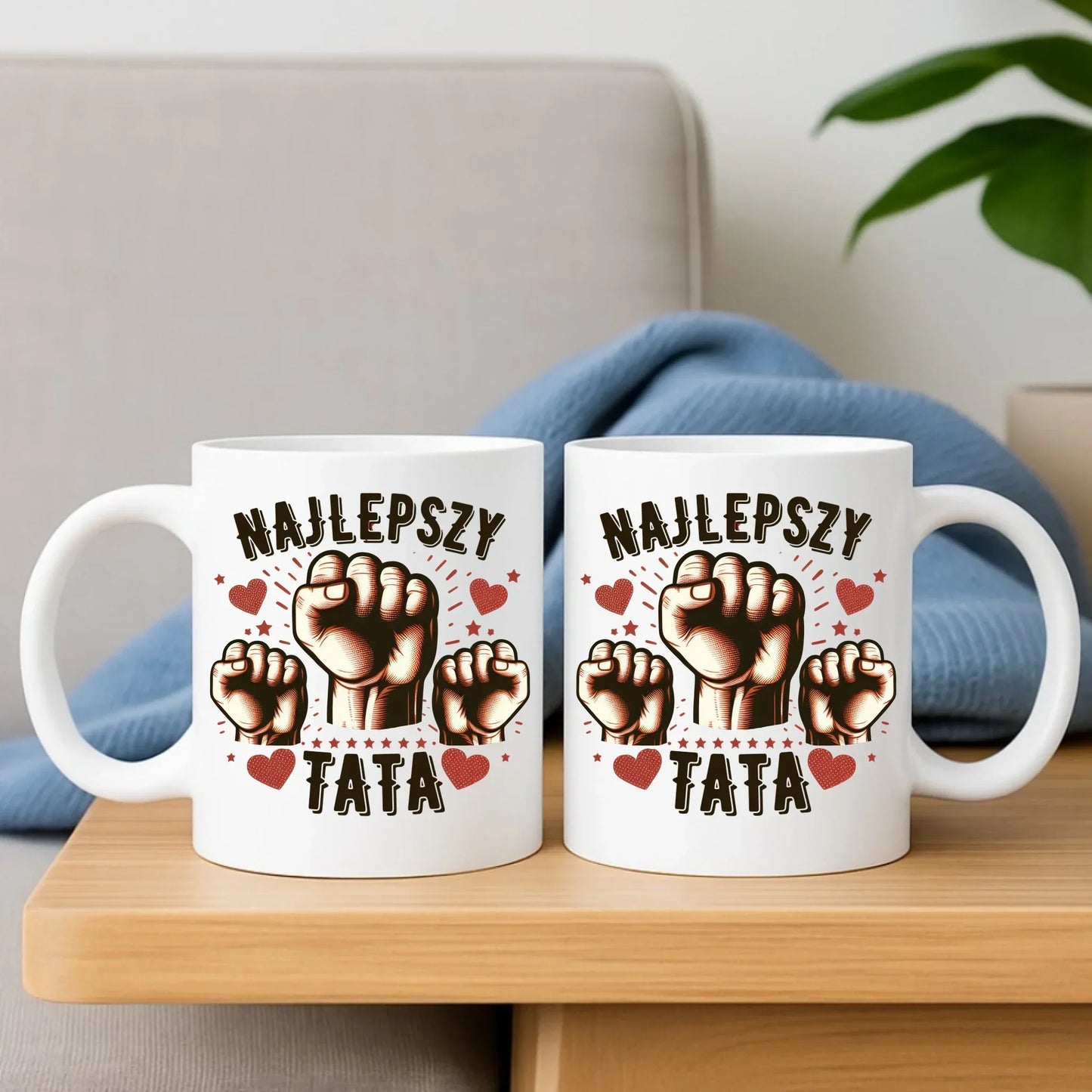 Najlepszy tata na świecie | Zestaw poduszka i kubek dla taty DT12 - StoryCups.pl