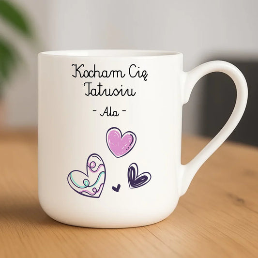 Kocham Cię Tatusiu imię | Kubek elegant dla taty DT13 - StoryCups.pl