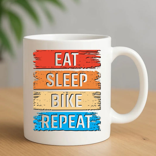 Eat Sleep Bike Repeat | Kubek dla rowerzysty HR03 - StoryCups.pl