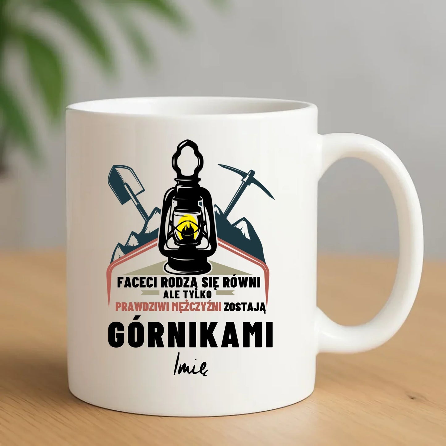 Prawdziwi mężczyźni zostają górnikami imię | Personalizowany kubek dla górnika G08 - StoryCups.pl
