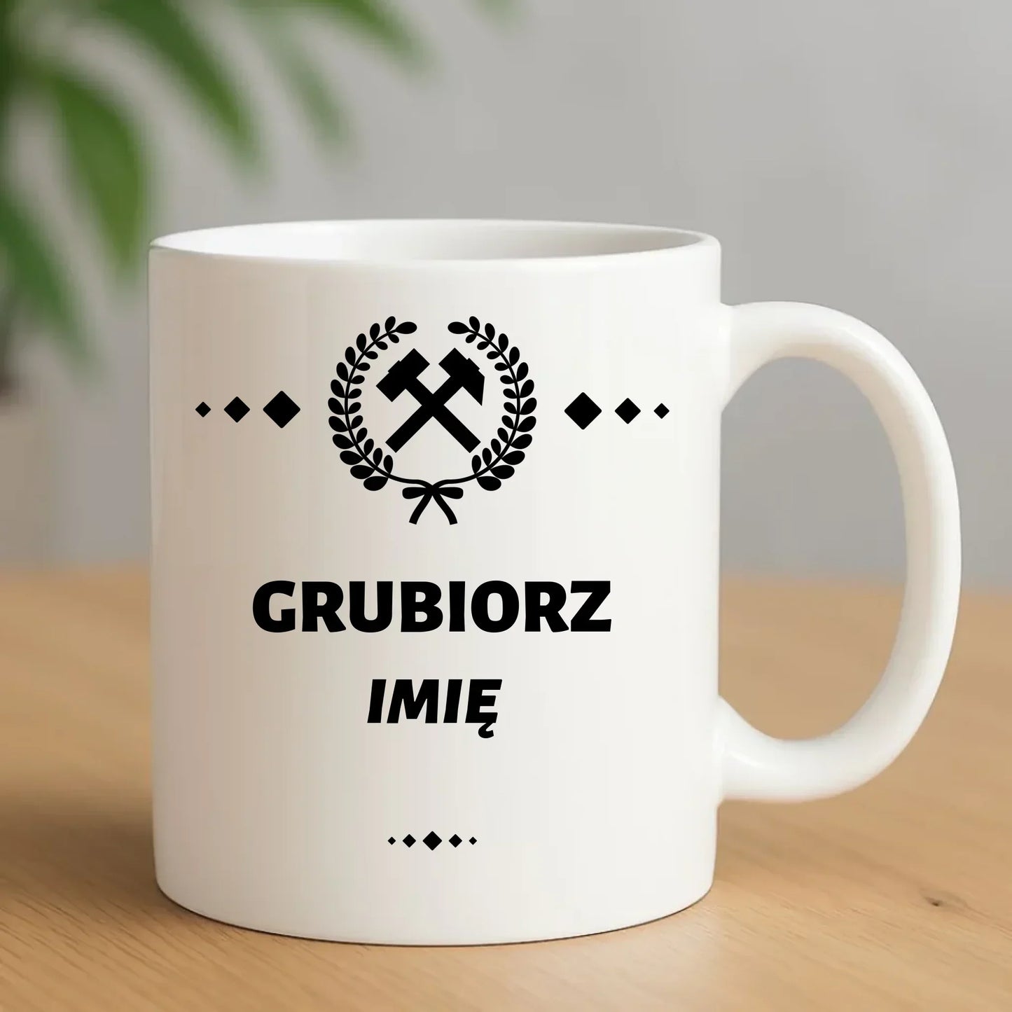 Grubiorz imię | Personalizowany kubek dla górnika na prezent G03 - StoryCups.pl