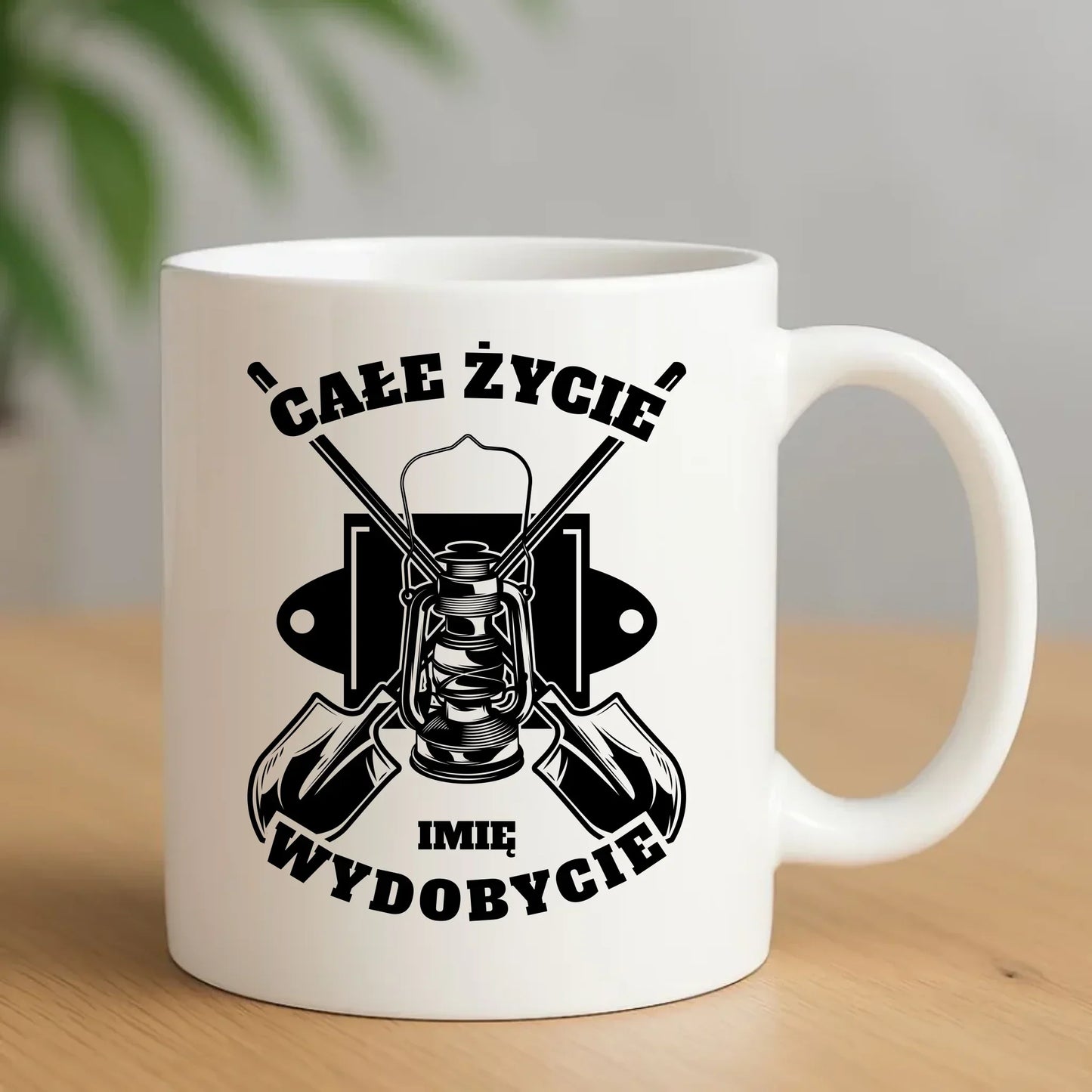 Całe życie wydobycie imię | Kubek prezent dla górnika G01 - StoryCups.pl