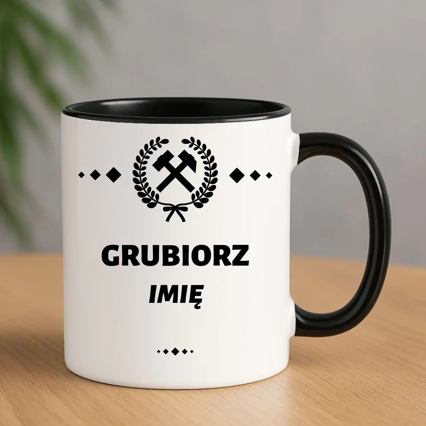 Grubiorz imię | Personalizowany kubek dla górnika na prezent G03 - StoryCups.pl