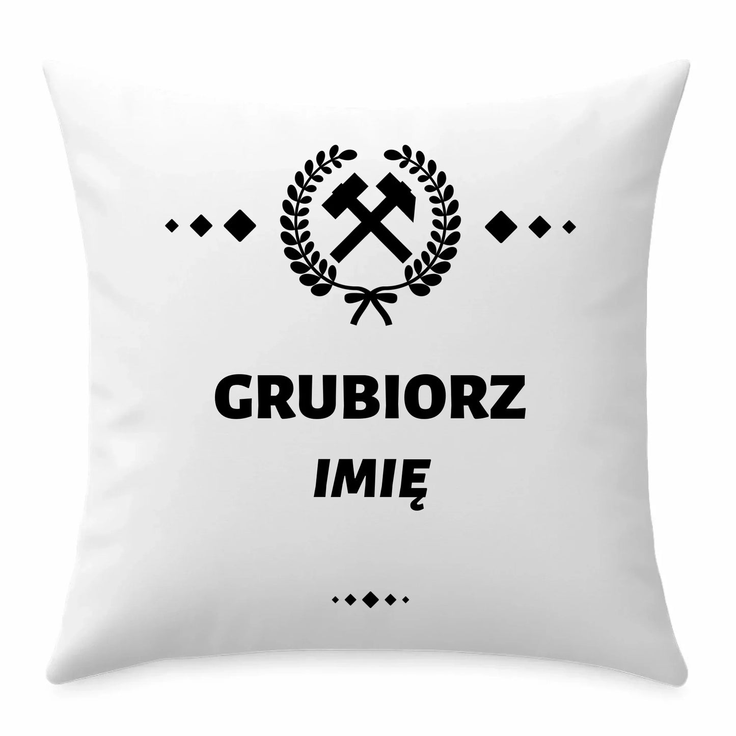 Grubiorz imię | Poduszka dla górnika na prezent G03 - StoryCups.pl