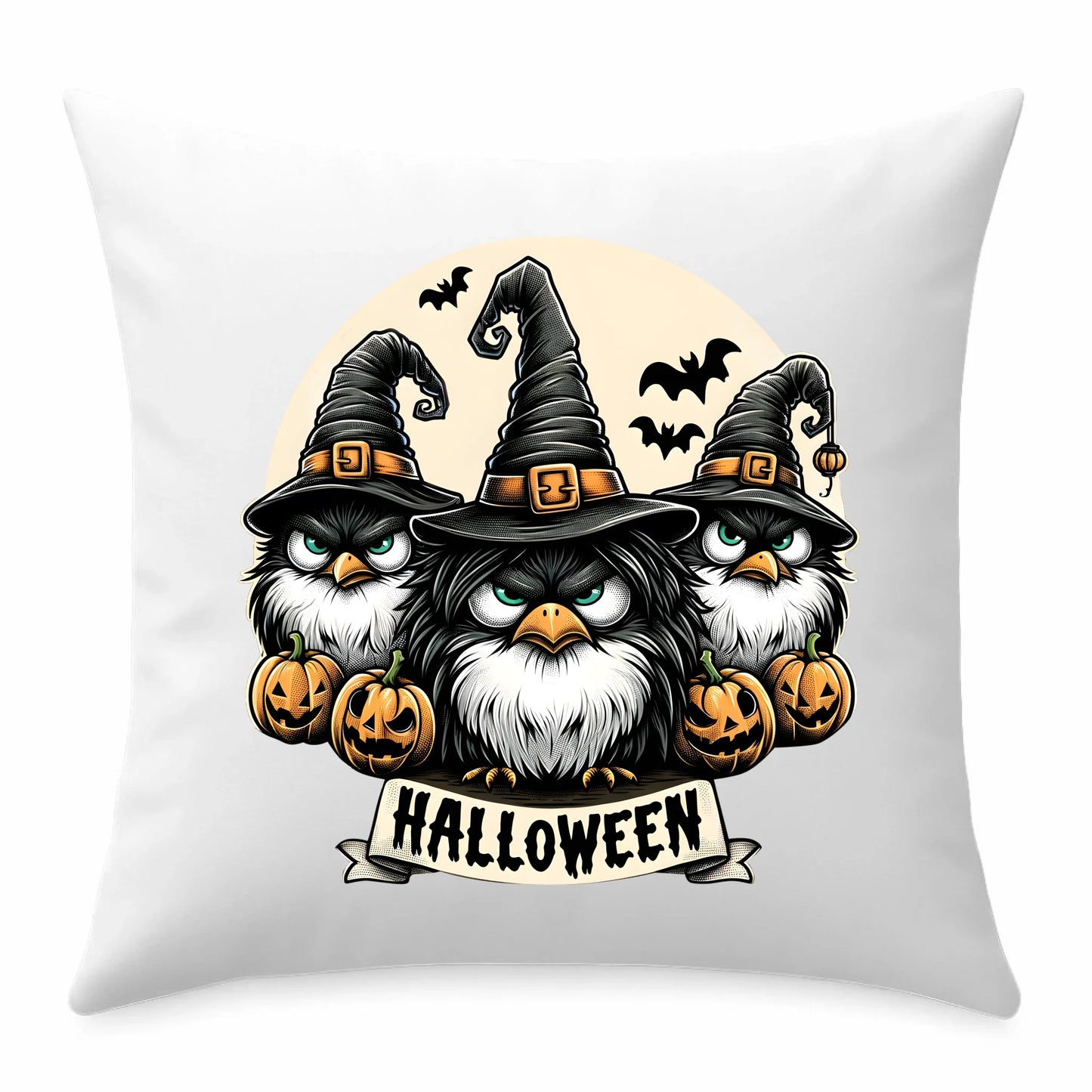Poduszka na Halloween - Upiorne sowy wiedźmy HL15 - StoryCups.pl