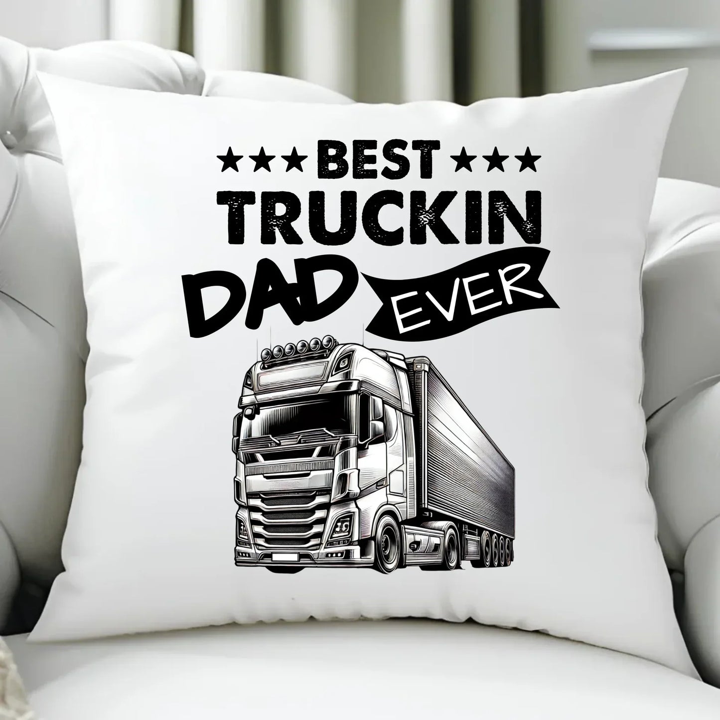 Best truckin dad ever | Poduszka dla kierowcy tira ZKT09 - StoryCups.pl