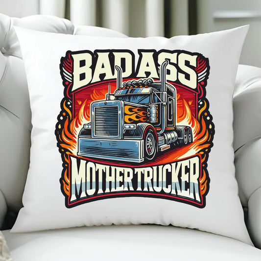 Badass Mother Trucker | Poduszka dla kierowcy tira ZKT04 - StoryCups.pl