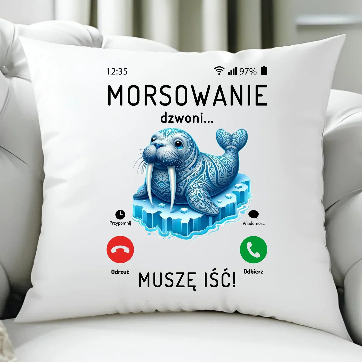 Morsowanie dzwoni muszę iść | Poduszka HM04 - StoryCups.pl