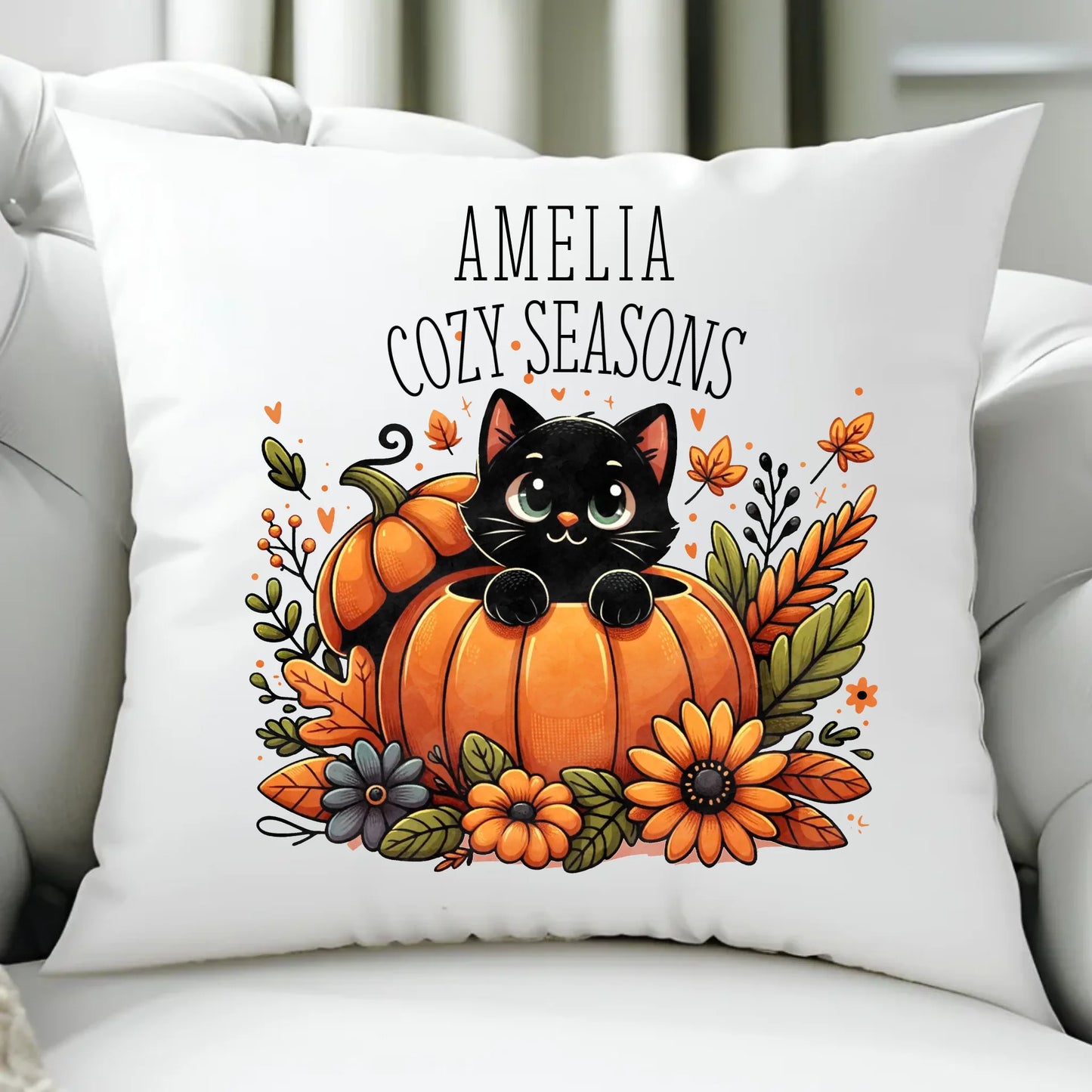 Poduszka jesieniara - Cozy Seasons - personalizowana JS01 - StoryCups.pl