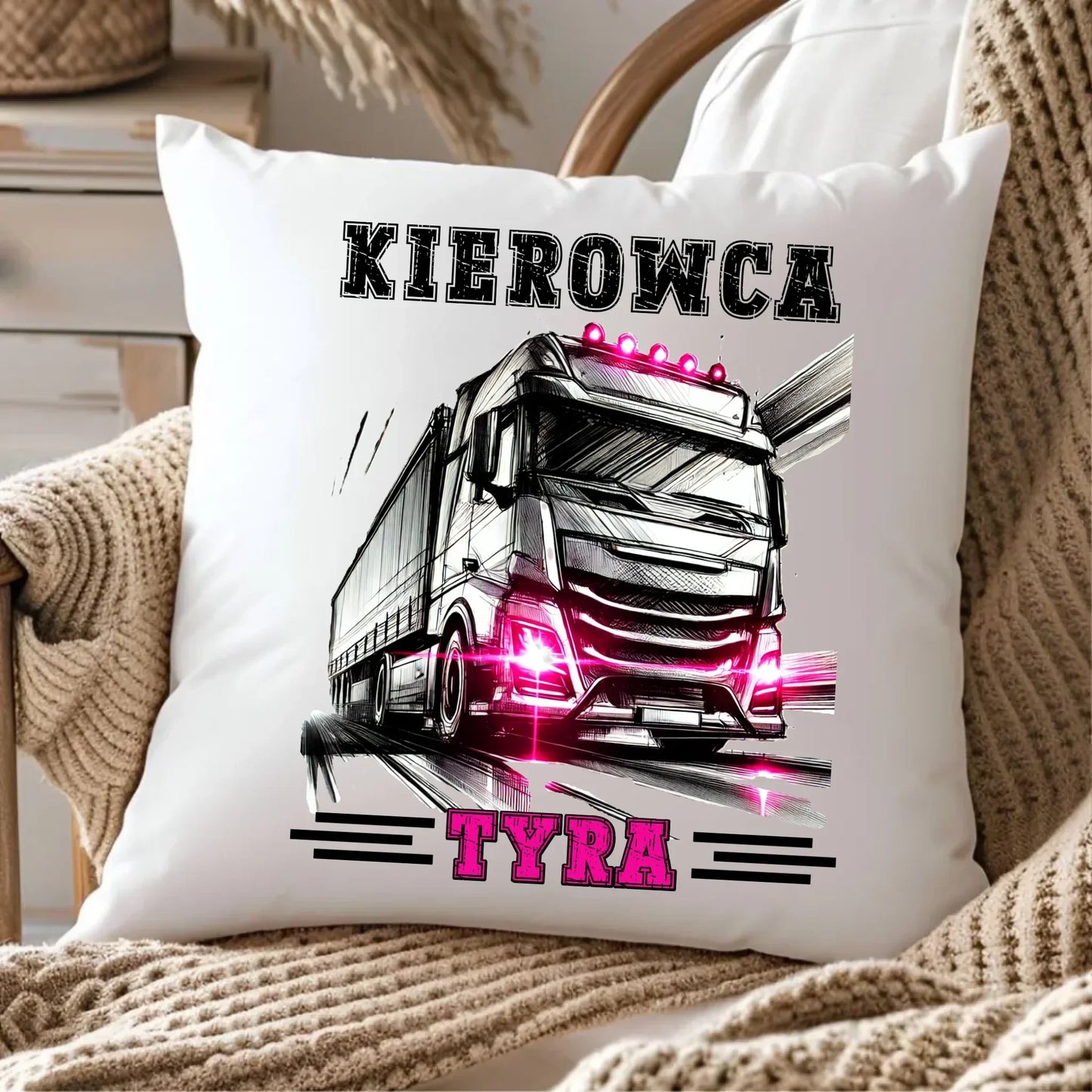Kierowca tyra | Poduszka dla truckerki ZKT15 - StoryCups.pl