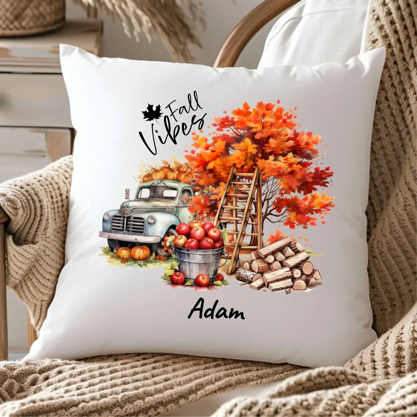 Fall Vibes imię | Poduszka jesienna JS07 - StoryCups.pl