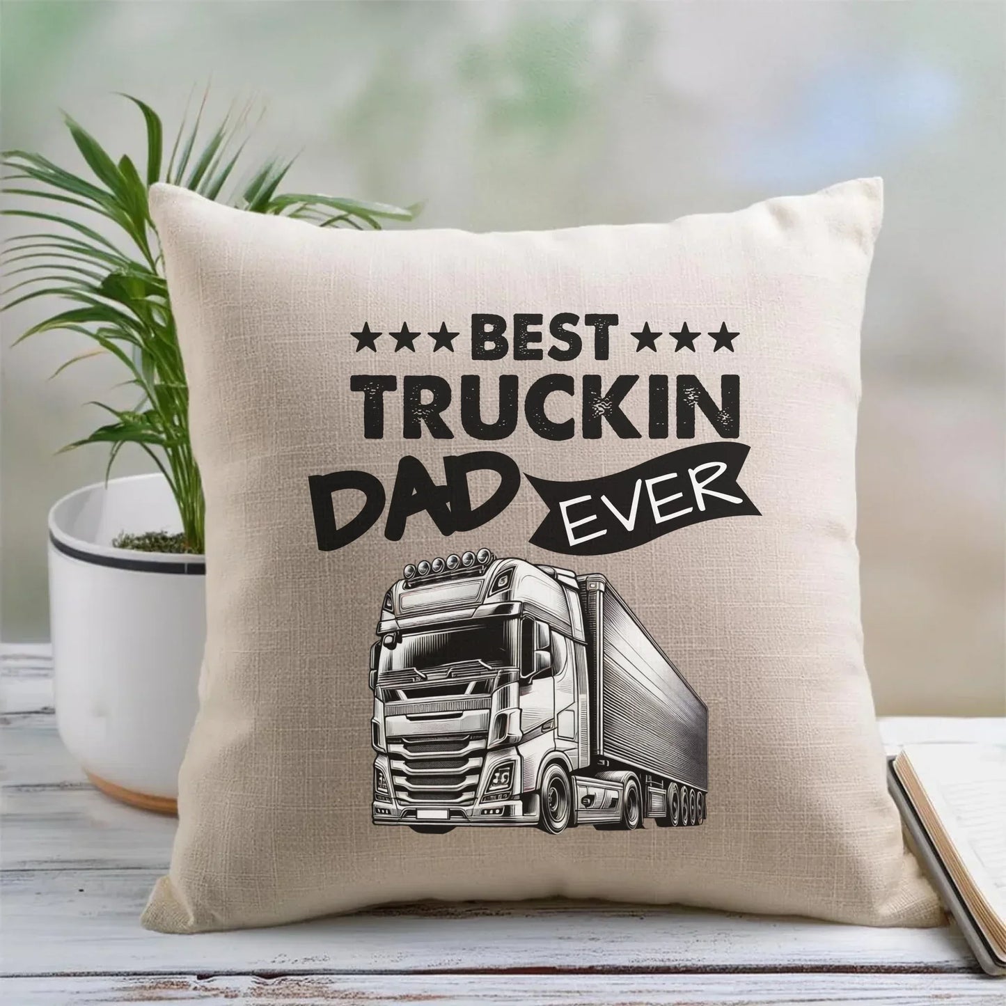 Best truckin dad ever | Poduszka dla kierowcy tira ZKT09 - StoryCups.pl