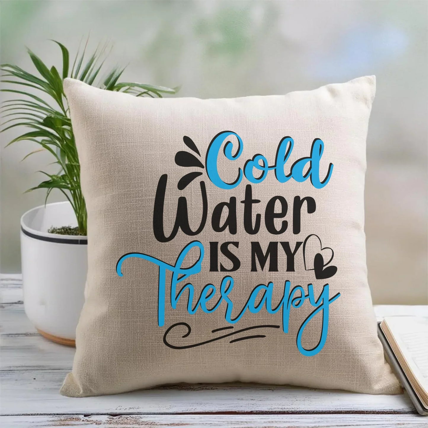 Cold water is my therapy | Poduszka HM14 - StoryCups.pl