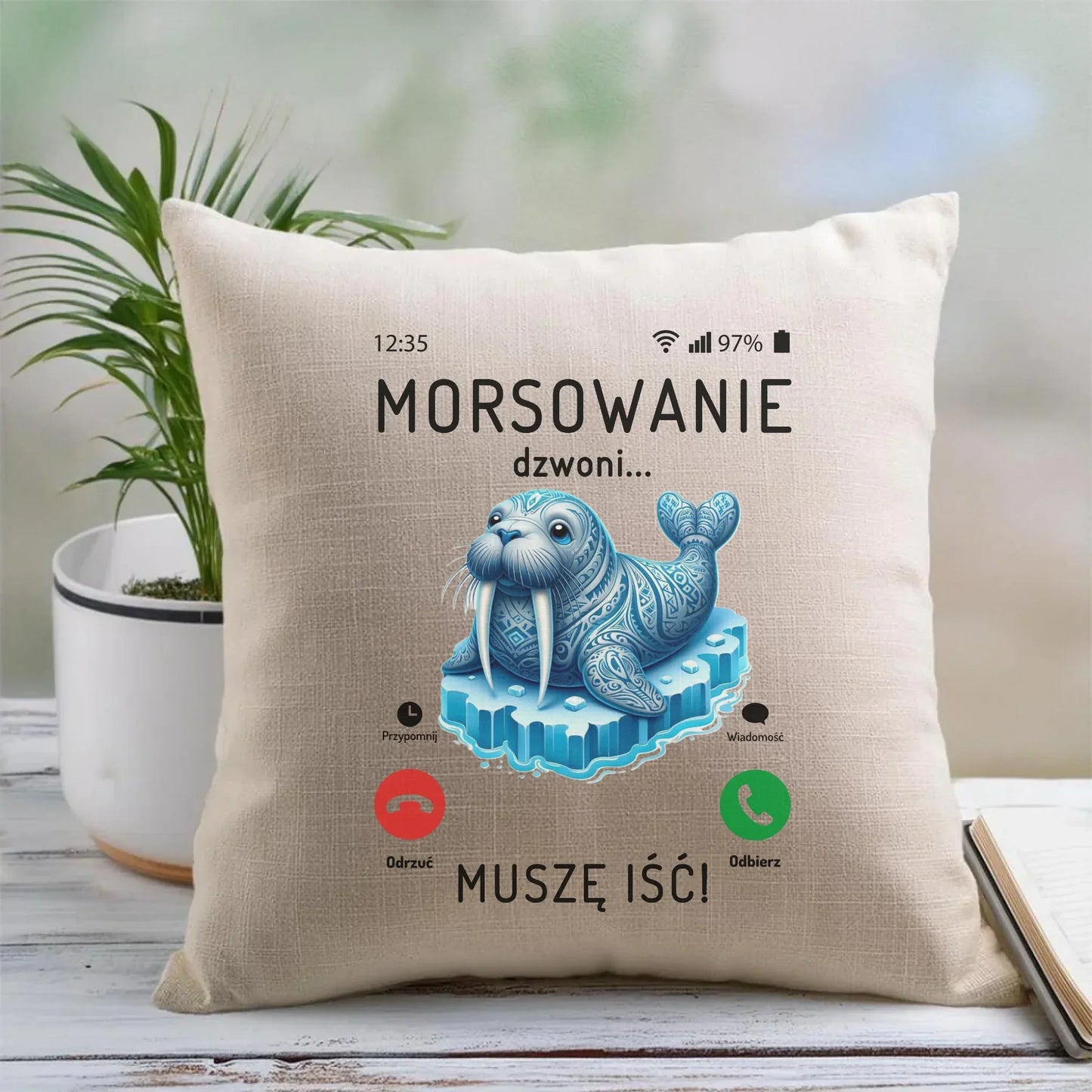 Morsowanie dzwoni muszę iść | Poduszka HM04 - StoryCups.pl