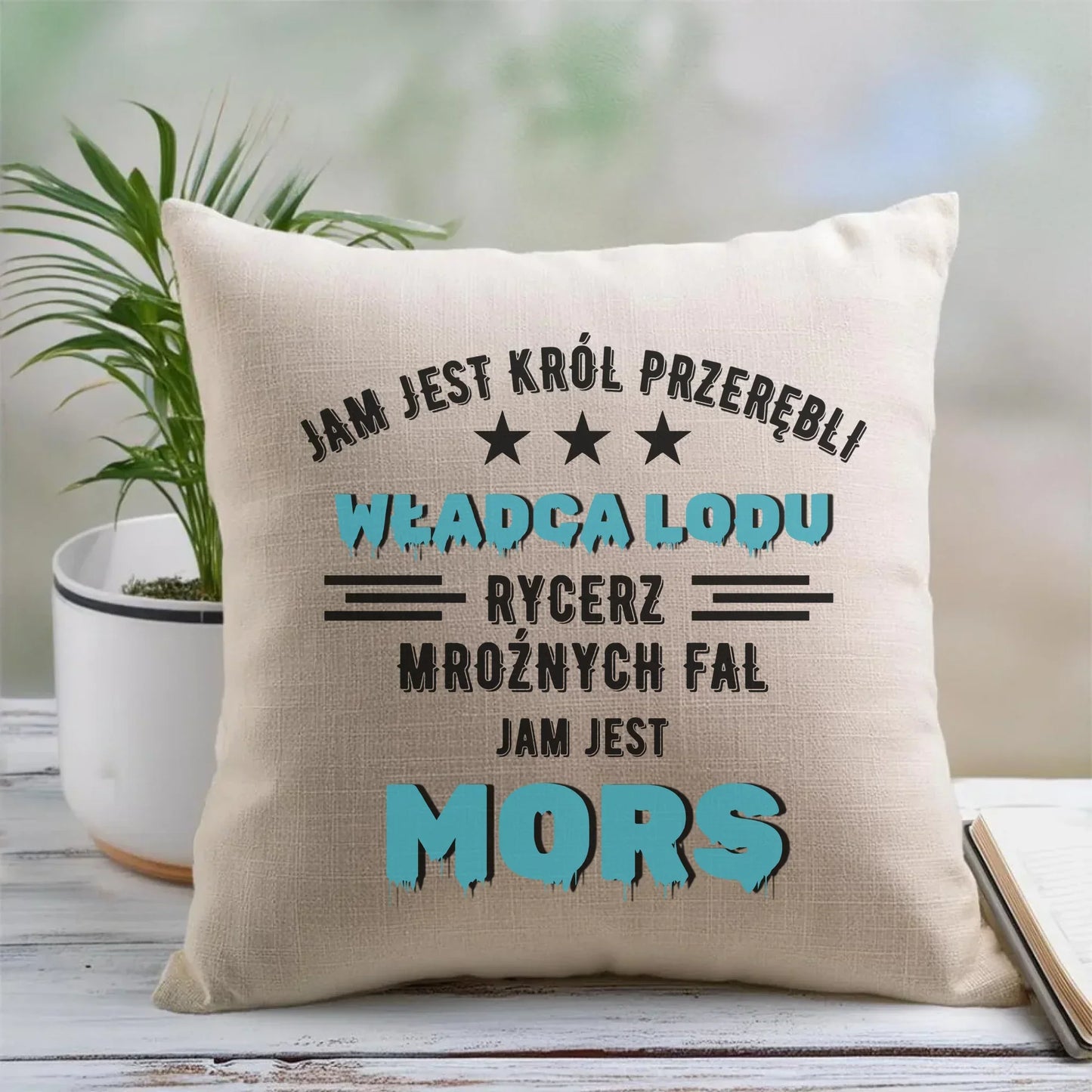 Jam jest Król przerębli władca lodu jam jest mors | Poduszka HM13 - StoryCups.pl