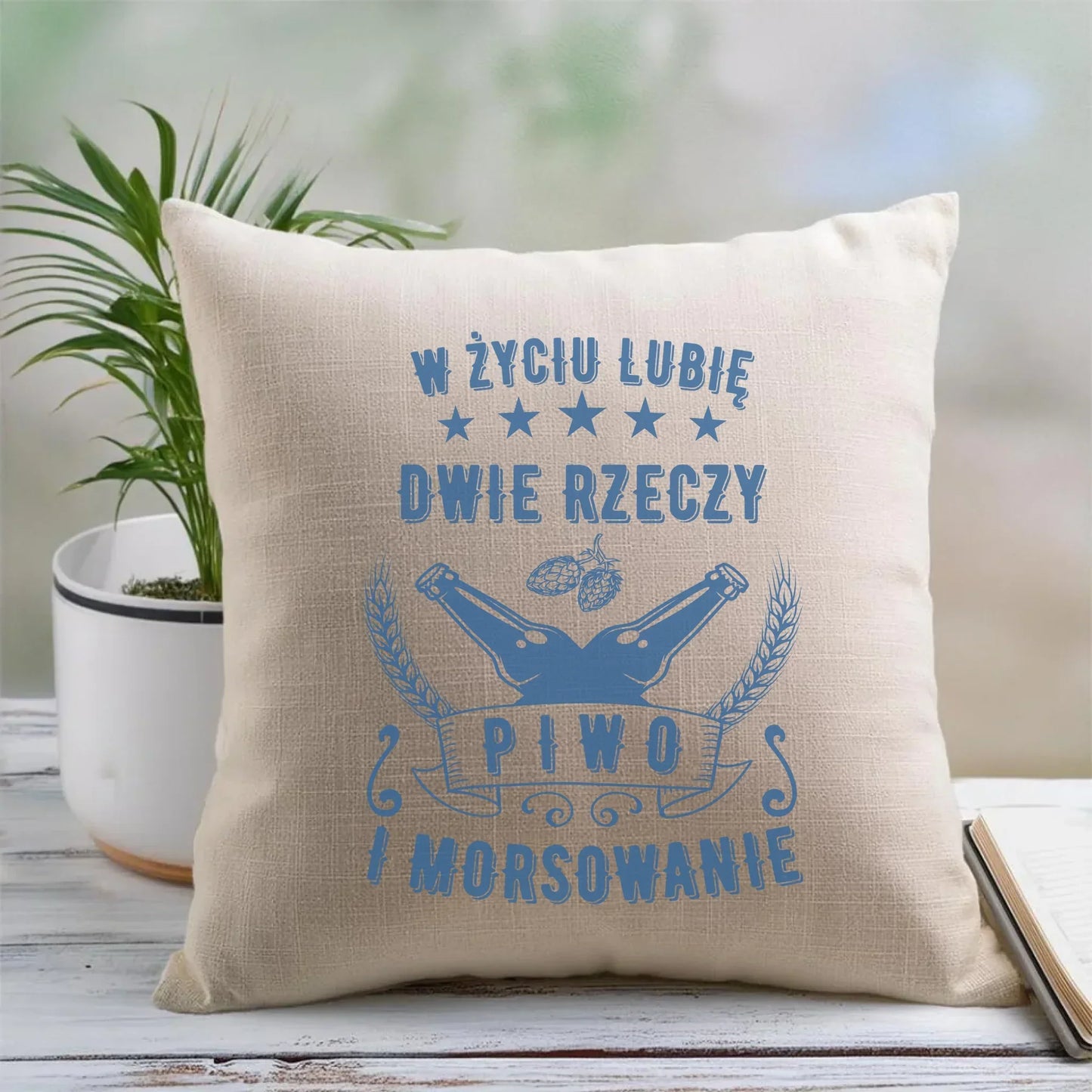W życiu lubię dwie rzeczy piwo i morsowanie | Poduszka HM09 - StoryCups.pl