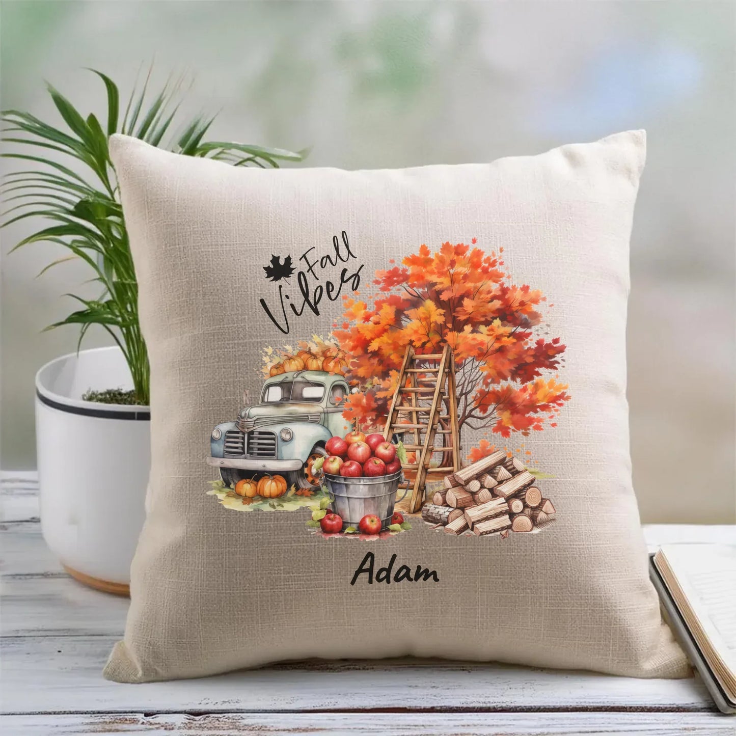 Fall Vibes imię | Poduszka jesienna JS07 - StoryCups.pl