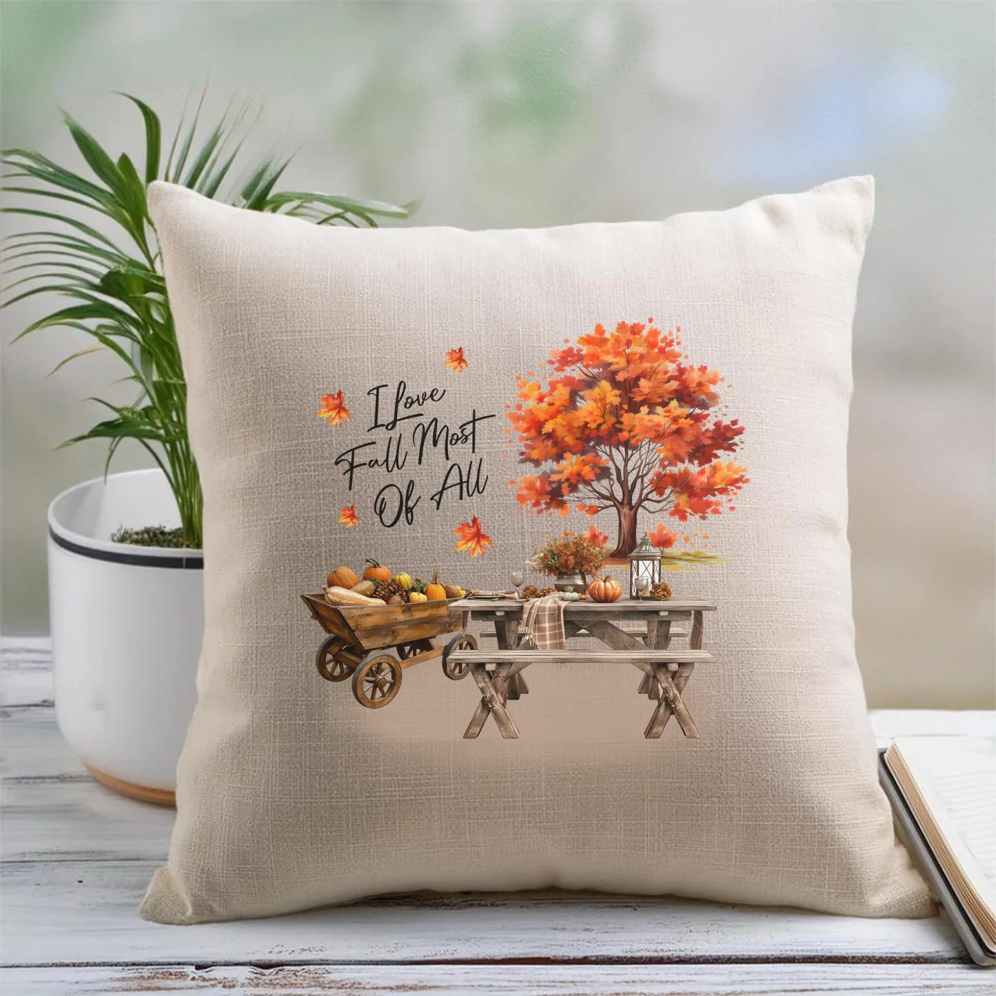 Poduszka jesieniara - Jesienny piknik z dyniami JS04 - StoryCups.pl