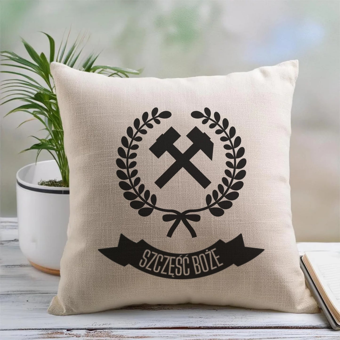 Poduszka - prezent dla górnika - Szczęść Boże G02 - StoryCups.pl