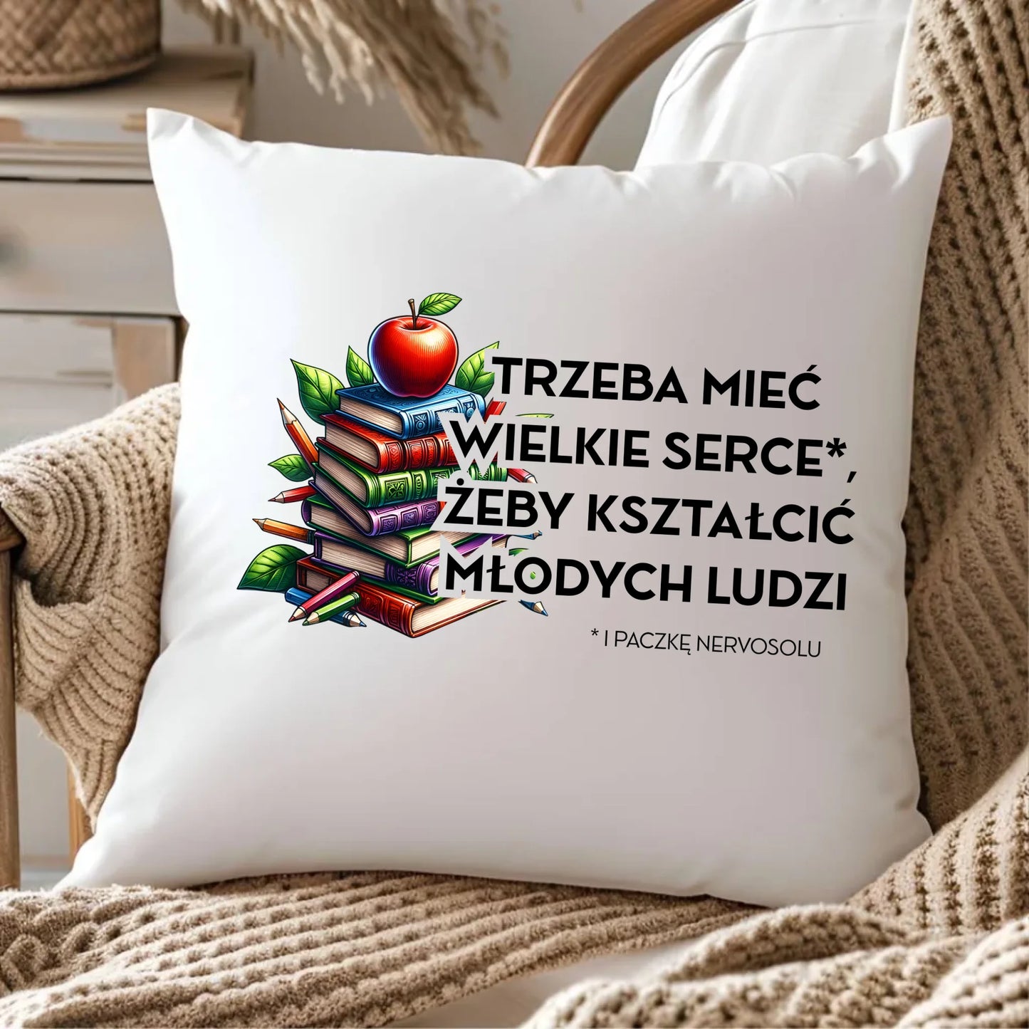Poduszka prezent na Zakończenie Roku Szkolnego dla nauczyciela