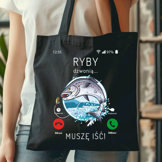 Ryby dzwonią muszę iść | Torba wędkarza D37 - StoryCups.pl