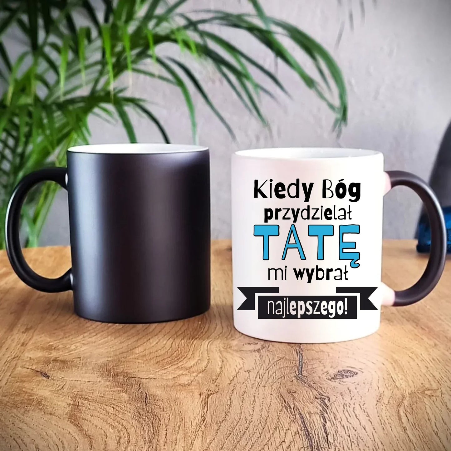 Kiedy Bóg przydzielał tatę mi wybrał najlepszego | Kubek magiczny dla taty DT16 - StoryCups.pl