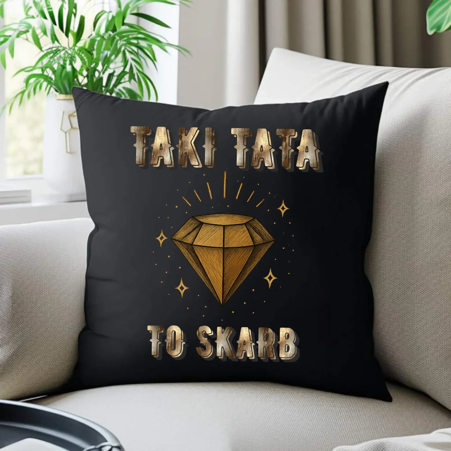 Taki tata to skarb | Poduszka dekoracyjna dla taty DT17 - StoryCups.pl