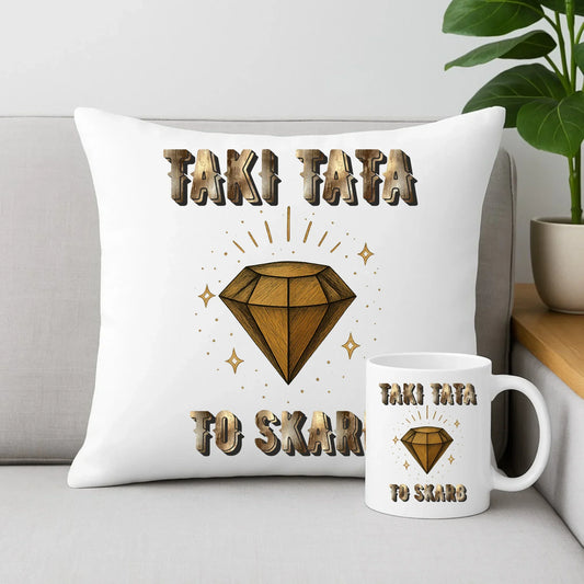 Taki tata to skarb | Zestaw poduszka i kubek dla taty DT17 - StoryCups.pl