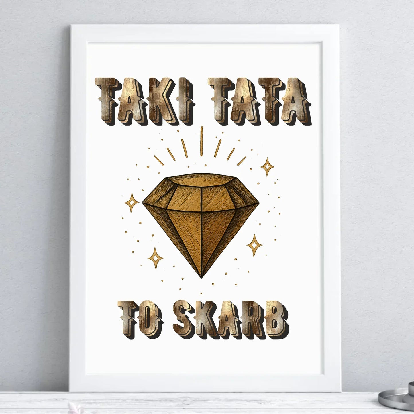 Taki tata to skarb | Plakat w ramie dla taty DT17 - StoryCups.pl