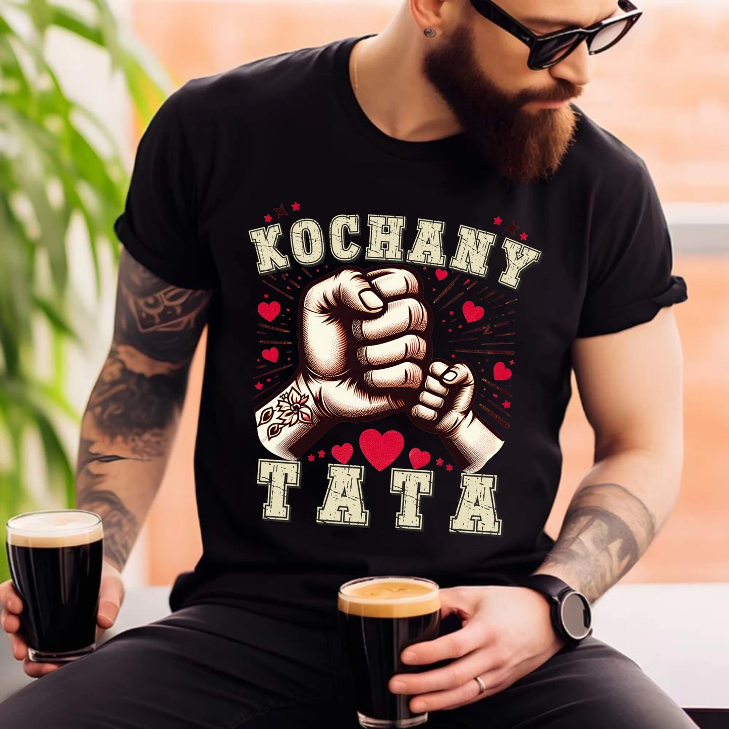 Personalizowana koszulka dla taty – T-shirt z nadrukiem prezent dla taty na Dzień Ojca, urodziny