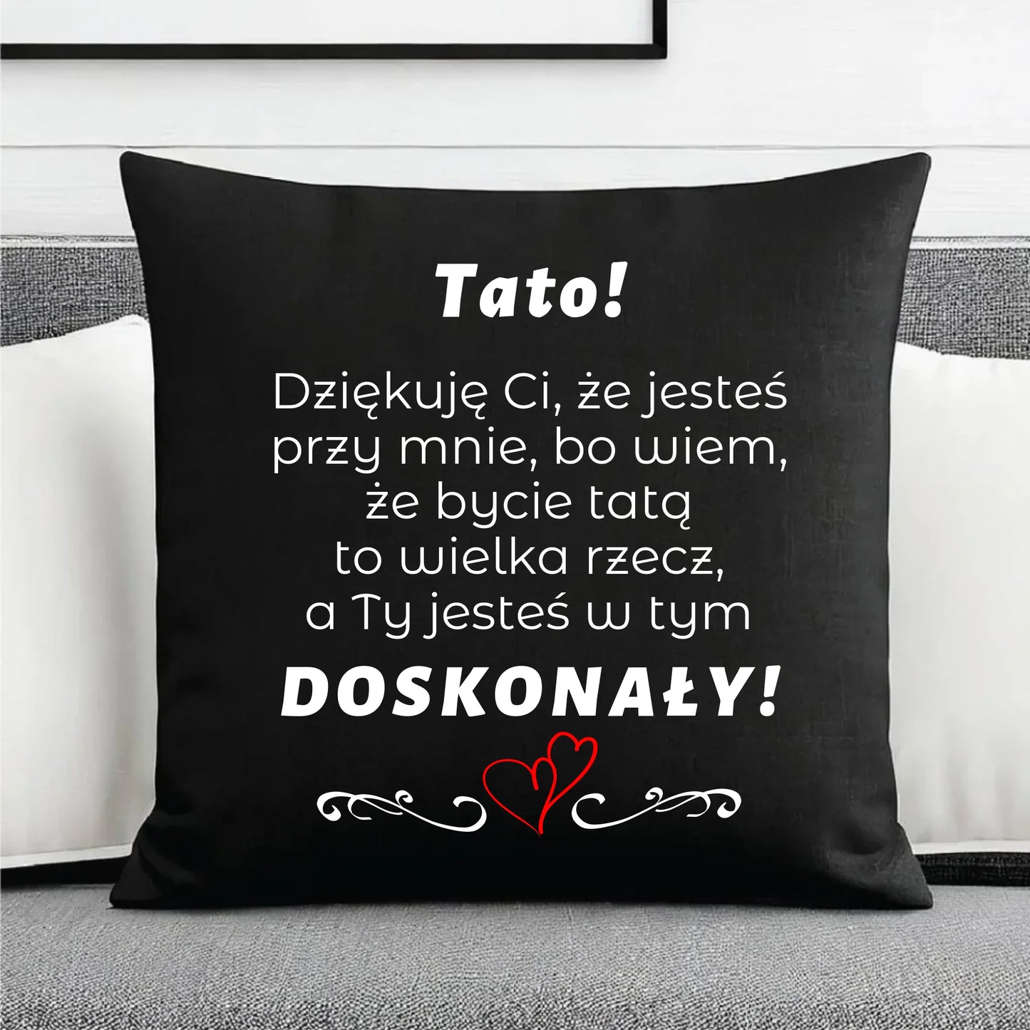 Prezent dla taty, na święta, na Dzień Ojca, urodziny - duża poduszka dekoracyjna