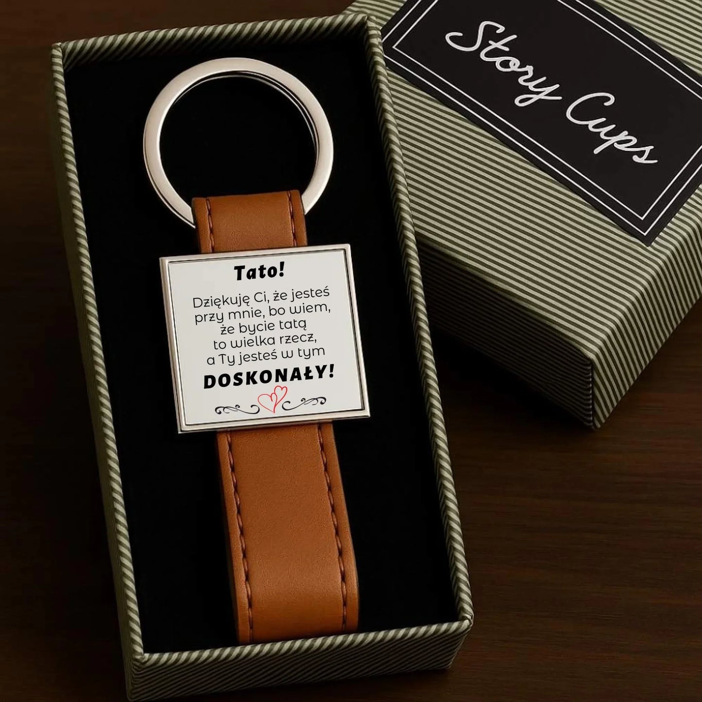 Tato jesteś doskonały | Personalizowany brelok dla taty DT19 - StoryCups.pl