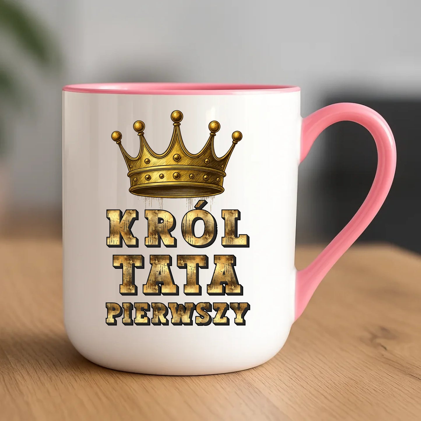 Personalizowany kubek dla taty upominek na Dzień Ojca - różowy
