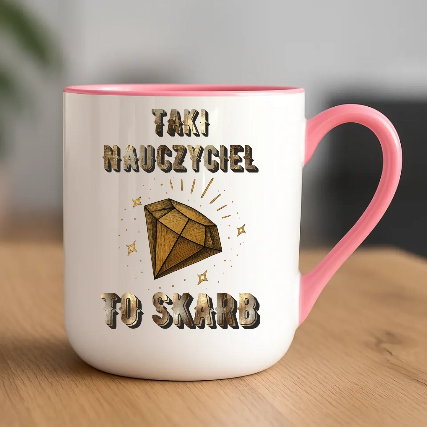 Taki nauczyciel to skarb | Kubek elegant dla nauczyciela N85 - StoryCups.pl