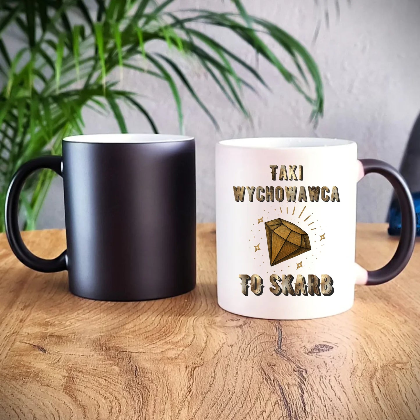 Prezent dla nauczyciela kubek magiczny NAUCZYCIEL ZAKOŃCZENIE ROKU SZKOLNEGO