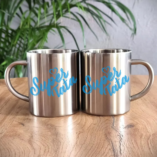Super tata | Metalowy kubek dla taty DT21 - StoryCups.pl