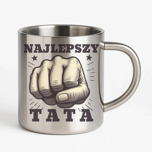 Najlepszy tata | Metalowy kubek prezent dla taty DT22 - StoryCups.pl