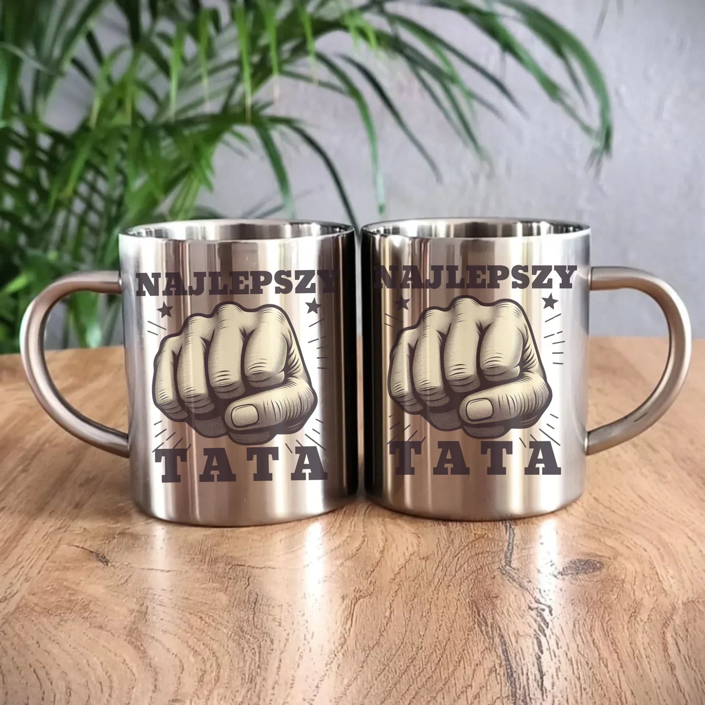 Najlepszy tata | Metalowy kubek prezent dla taty DT22 - StoryCups.pl