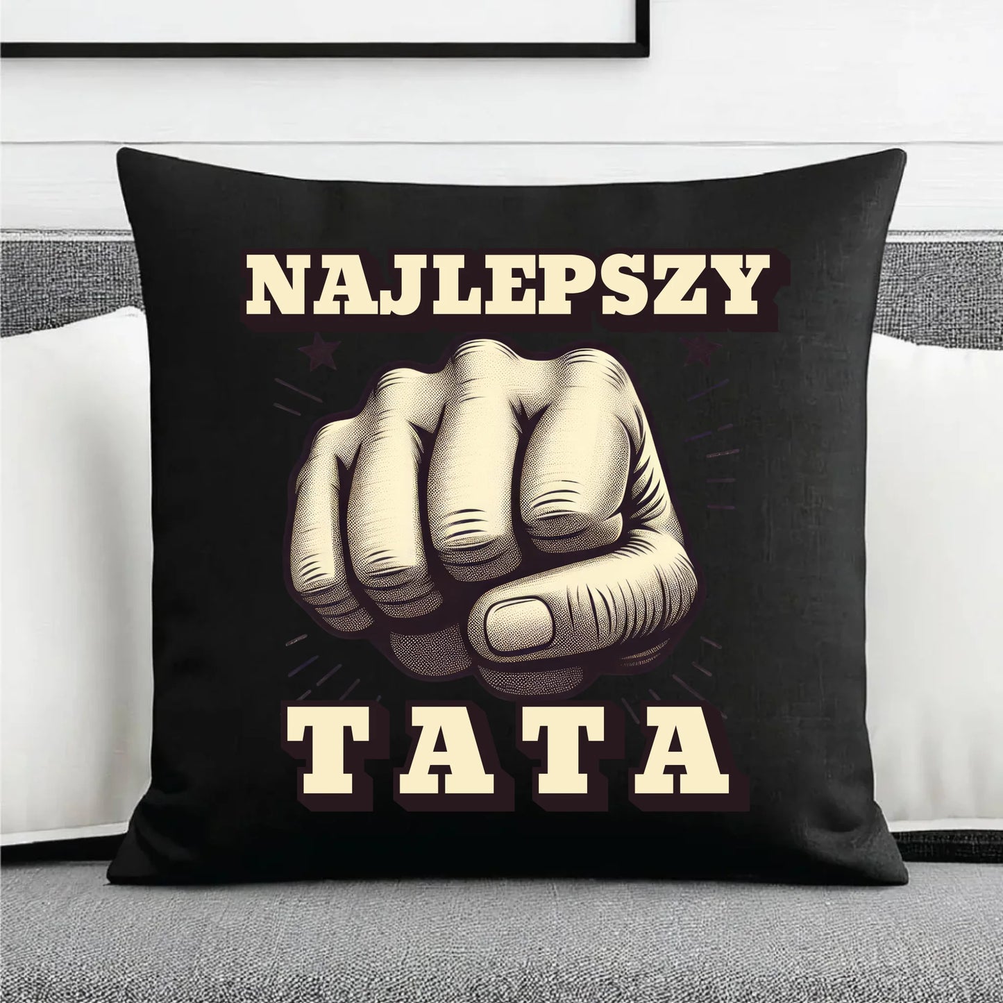 Prezent dla taty, na święta, na Dzień Ojca, urodziny - duża poduszka dekoracyjna