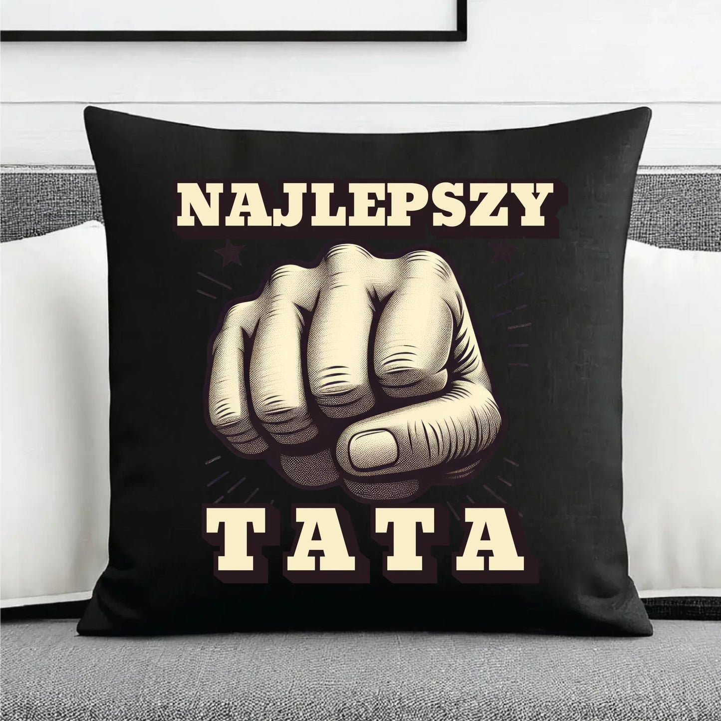 Najlepszy tata | Poduszka dekoracyjna dla taty DT22 - StoryCups.pl