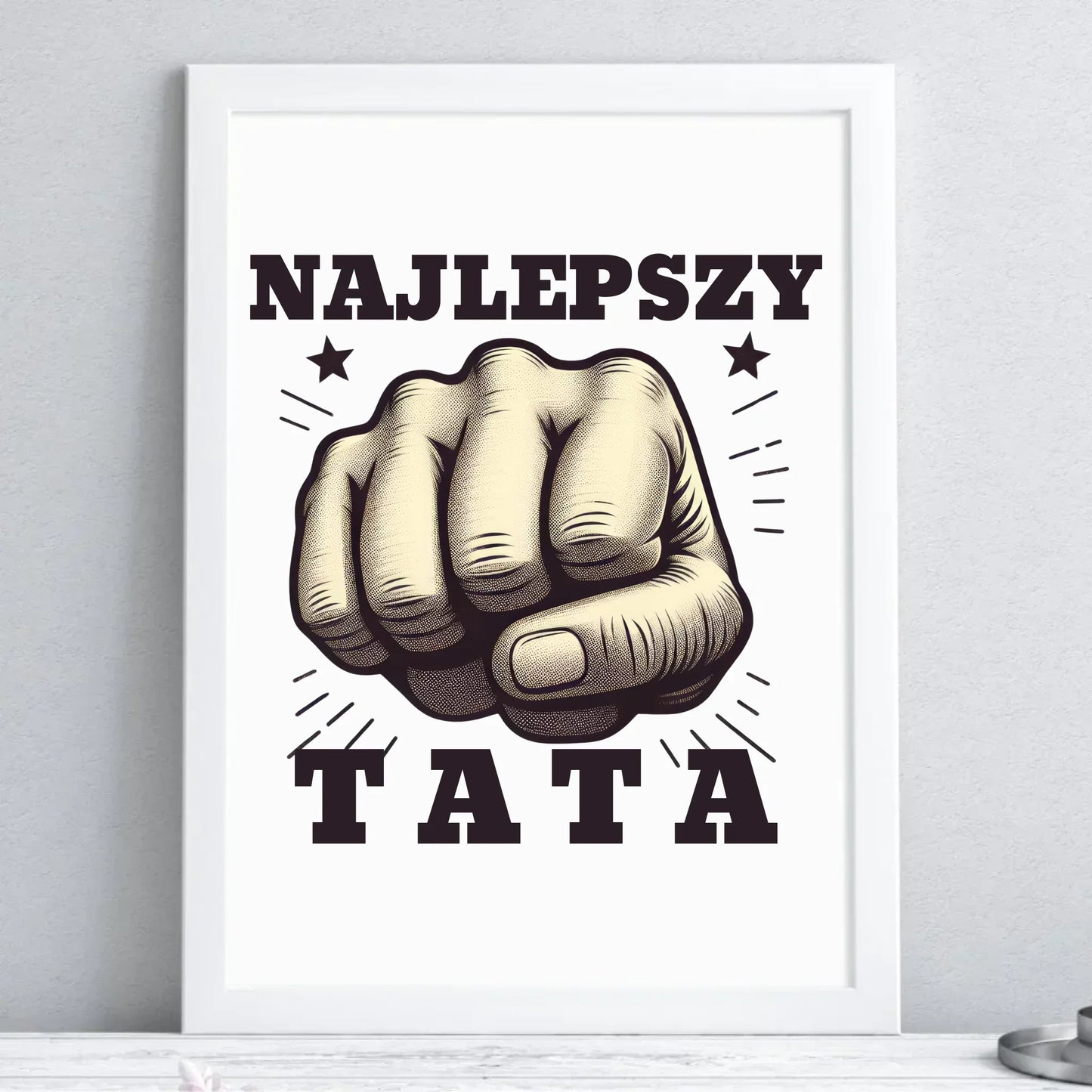 Najlepszy tata| Plakat w ramie dla taty DT22 - StoryCups.pl