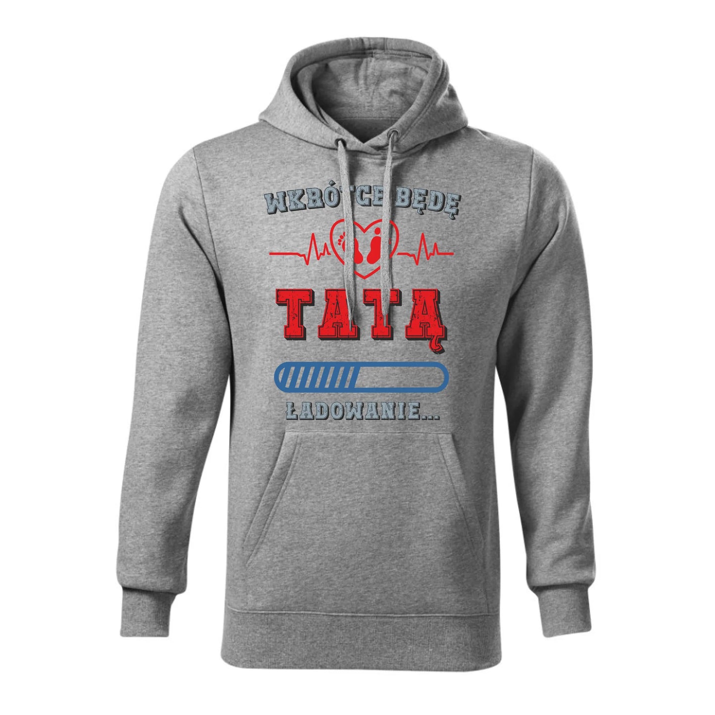 Personalizowana bluza z kapturem dla taty - szara - prezent na Dzień Ojca Święta Urodziny