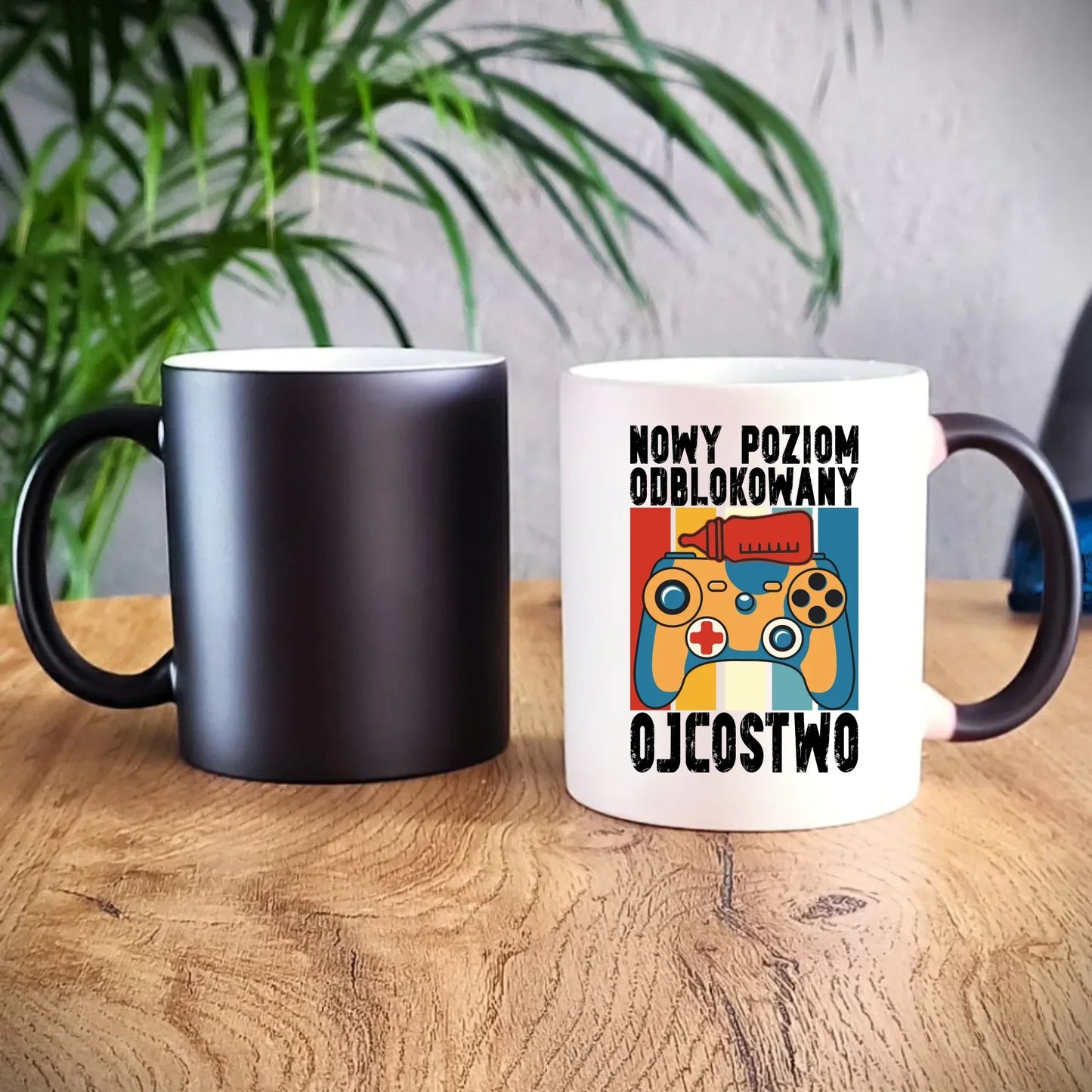 Nowy poziom odblokowany Ojcostwo | Kubek magiczny dla taty DT24 - StoryCups.pl