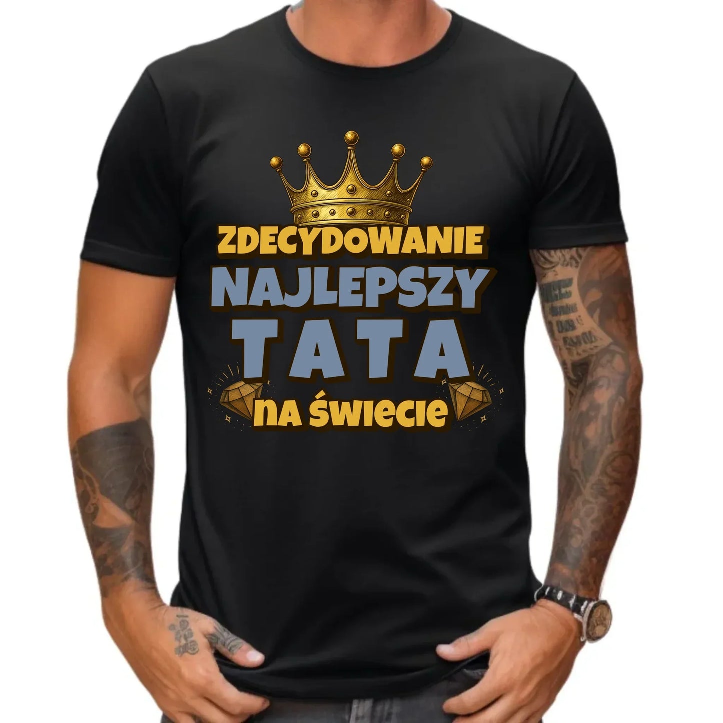 Zdecydowanie najlepszy tata na świecie | Koszulka męska dla taty DT25 - StoryCups.pl
