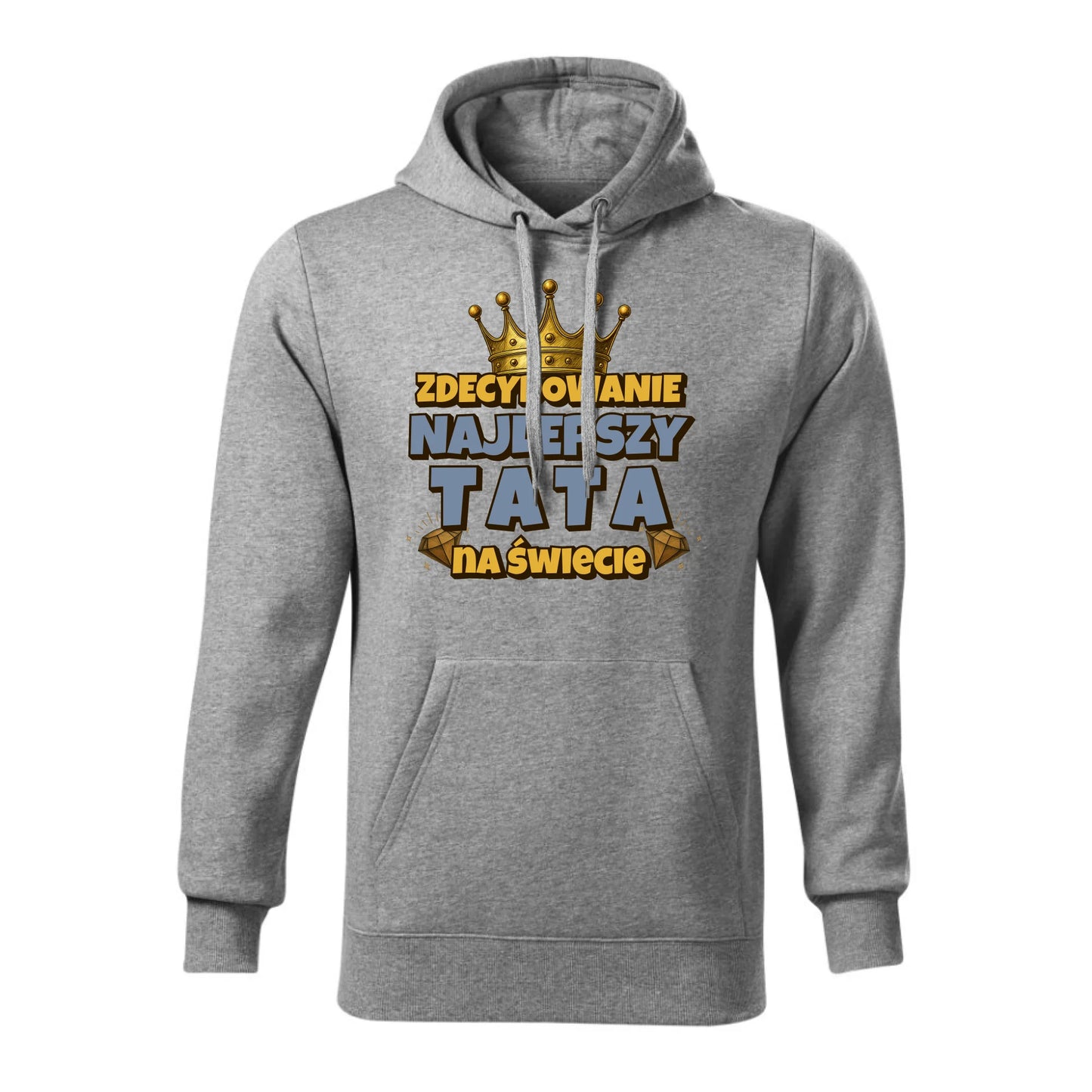 Personalizowana bluza z kapturem dla taty - szara - prezent na Dzień Ojca Święta Urodziny