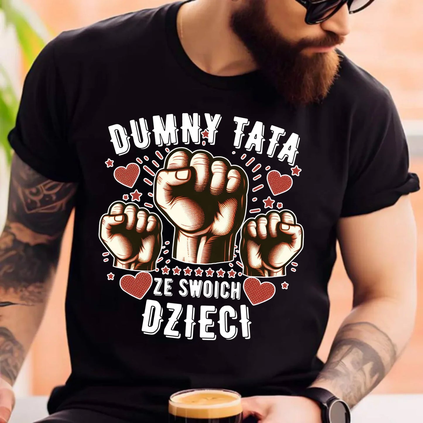 Personalizowana koszulka dla taty – T-shirt z nadrukiem prezent dla taty na Dzień Ojca, urodziny