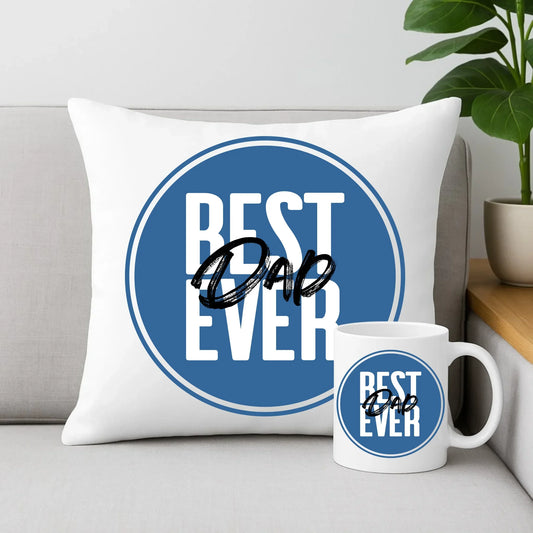 Best Dad Ever | Zestaw poduszka i kubek dla taty DT27 - StoryCups.pl