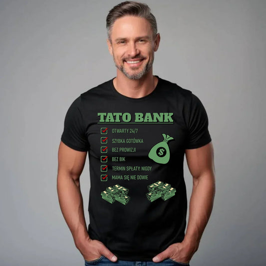 Tato bank | Koszulka męska dla taty DT41 - StoryCups.pl