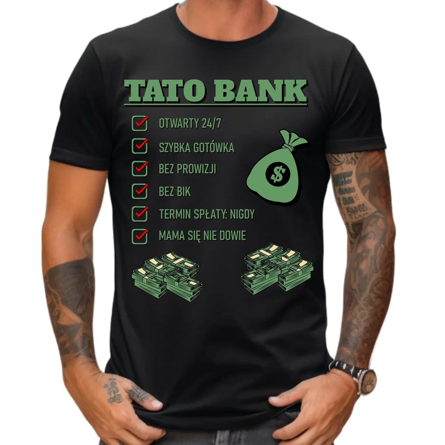 Tato bank | Koszulka męska dla taty DT41 - StoryCups.pl
